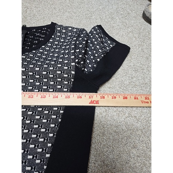 RAG & BONE Datia Combo Knit Sheath Dress Form Fitting Stretch Full Zip LARGE - Picture 7 of 10